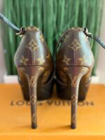 Louis Vuitton Black Monigram Canvas And Leather Temptation Pumps Size 38.5 - Image 5