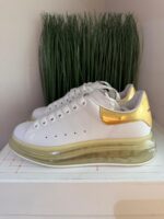 Alexander Mcqueen Gold And White Color Larry Leather Size 37 - Image 3