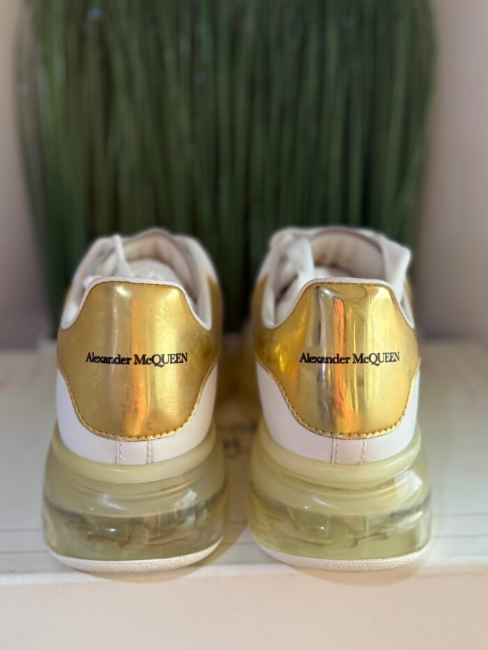 Alexander Mcqueen Gold And White Color Larry Leather Size 37 - Image 2